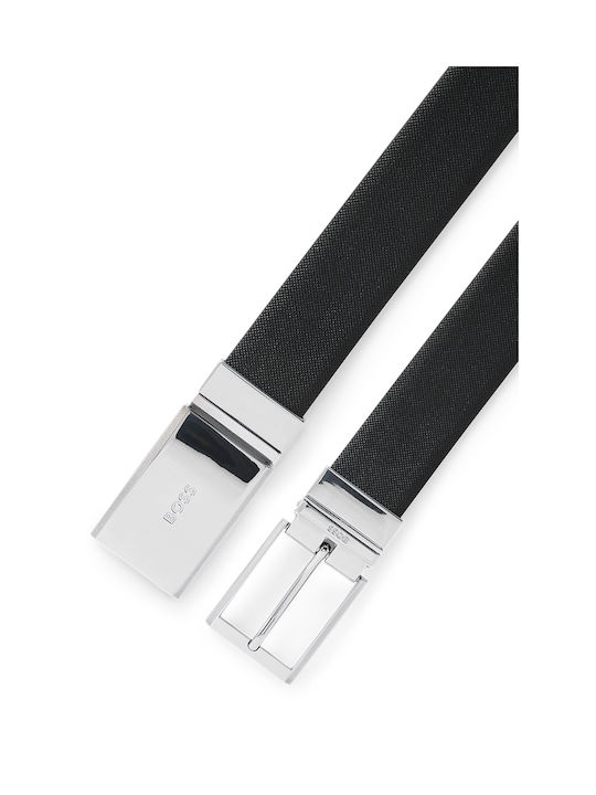 Hugo Boss Men's Leather Belt Black