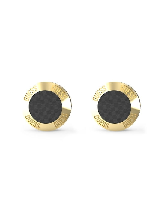 Guess Men's Earrings made of Steel Gold Plated with Stones