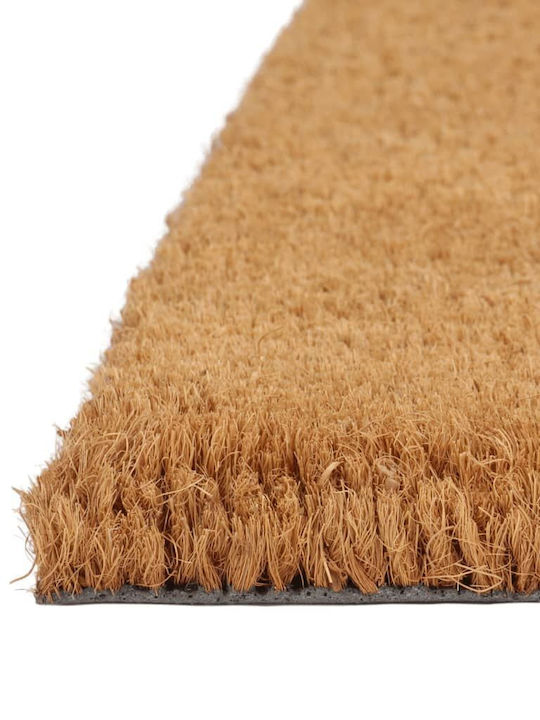 vidaXL Entrance Mat Semicircular made of Coir with Anti-slip Backing Brown 50x80cm