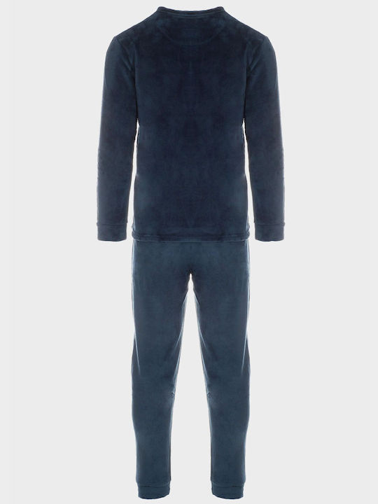 G Secret Men's Winter Fleece Pajamas Set Petrol