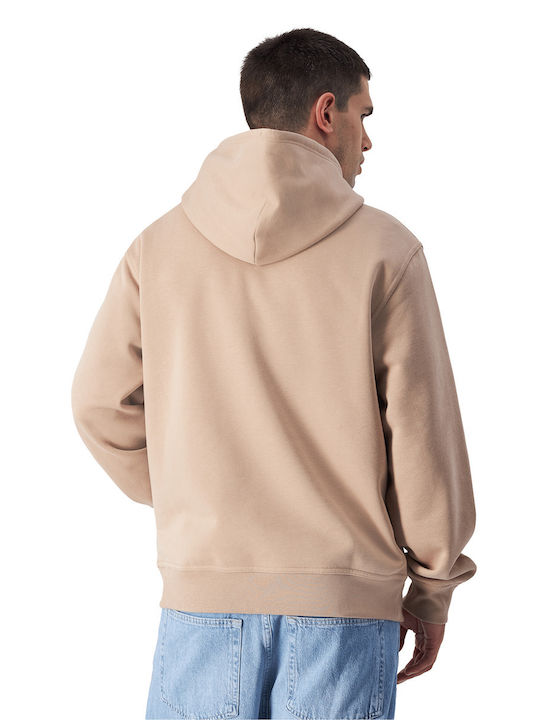 Champion Men Hooded Sweatshirt Beige