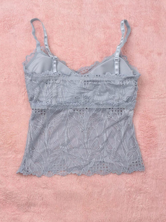 Mit Spaghetti-Träger Sky Blue Damen T-Shirt