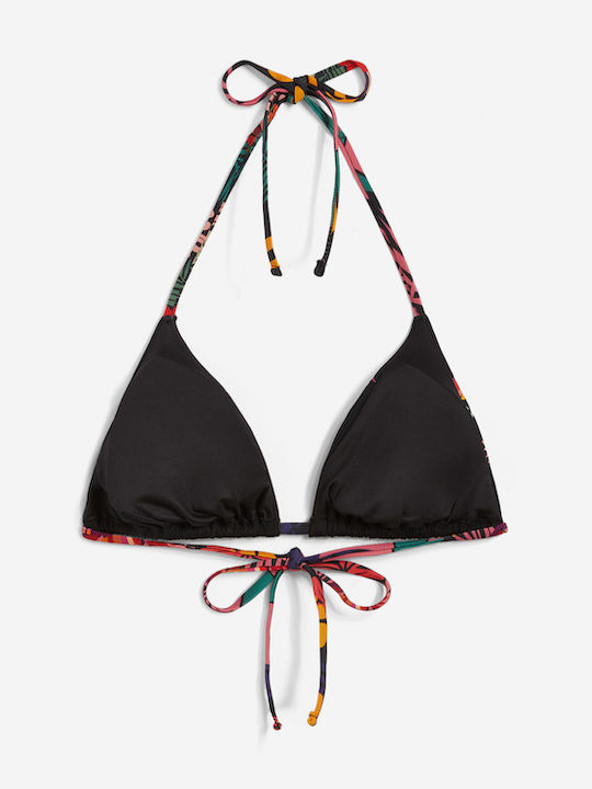 Bikini Triunghi Floral Black