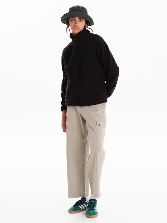 Women's Cardigan with Zipper Black