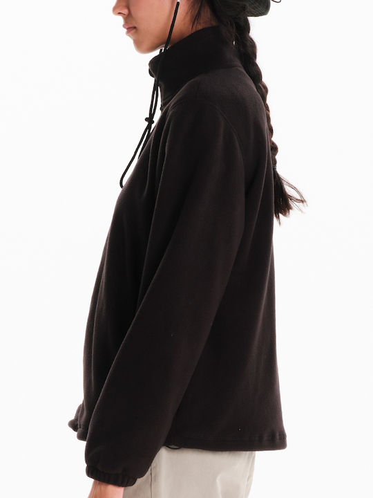 Women's Cardigan with Zipper Black
