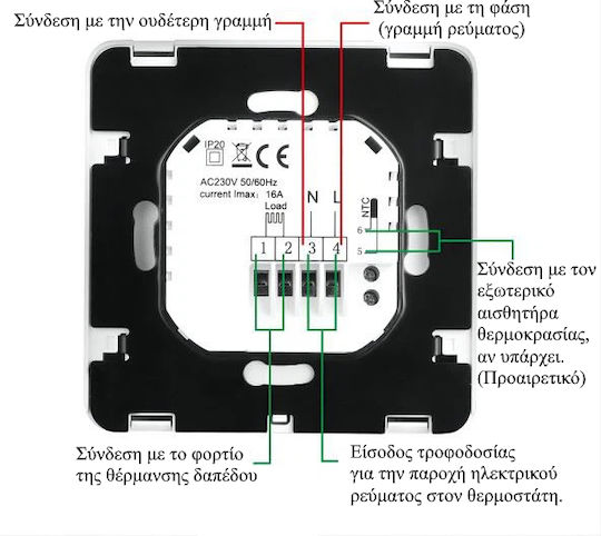 Hysen Digital Termostat Spațiu Smart cu Ecran Tactil și Wi-Fi
