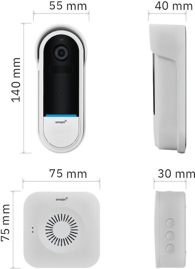 Smart Wireless Video Doorbell Tuya Omajin By Netatmo