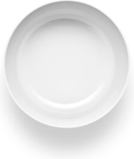 Eva Solo Servierschüssel Rund aus Porzellan Weiß mit Durchmesser 24cm