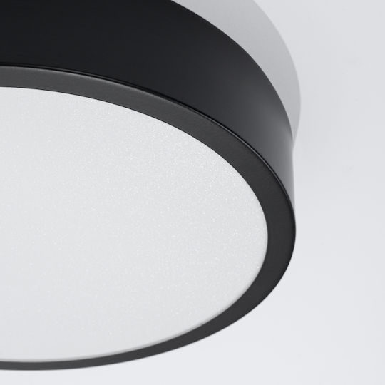 Sollux Ceiling Mount Light Black with Integrated LED