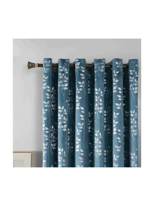 SpitiBazaar Perdea Cu Capse Albastră 260x275cm