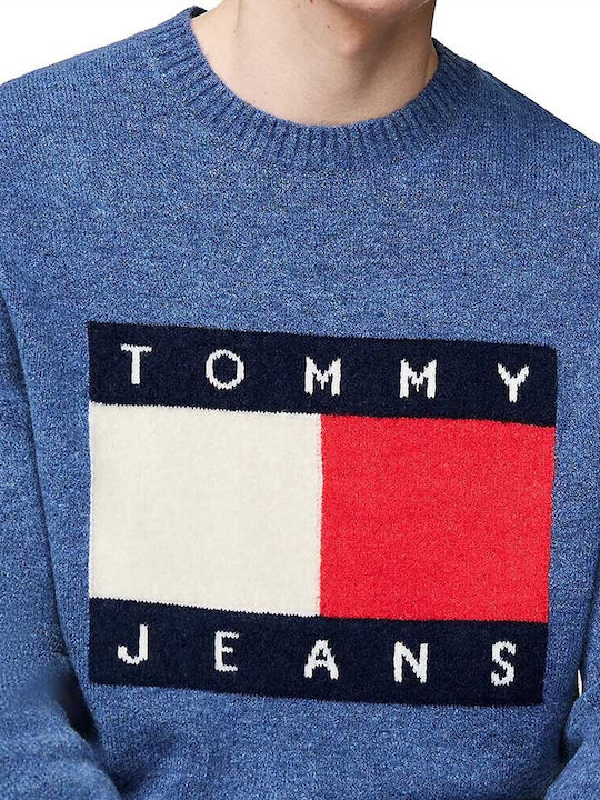 Tommy Hilfiger Flag Pullover BRIGHT BLUE MELANGE