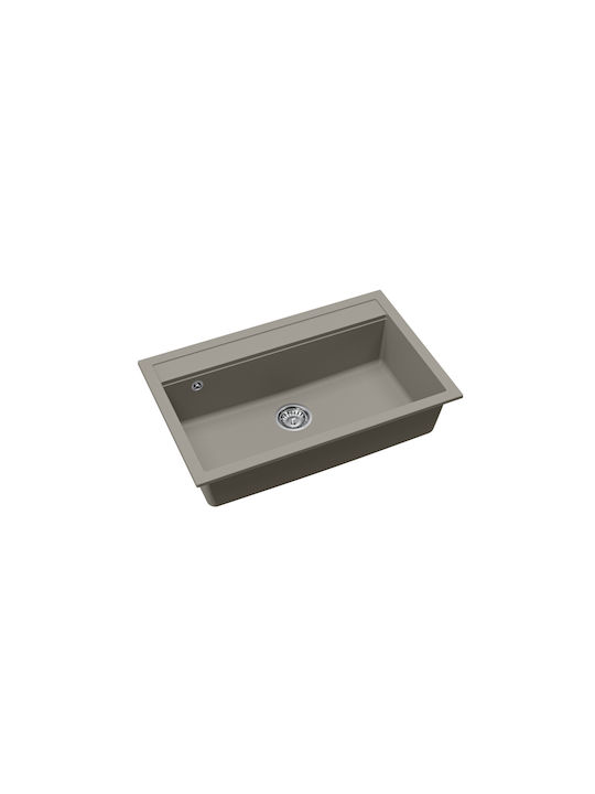 Quadro SQQ103 Chiuvetă De Bucătărie Drop-In Din Granit Lichid M79xL51cm Ciment