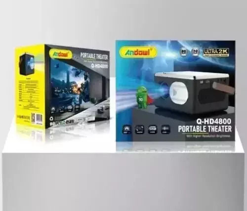 Andowl Q-HD4800 Mini Projector LCD Λάμπας LED με Ενσωματωμένα Ηχεία