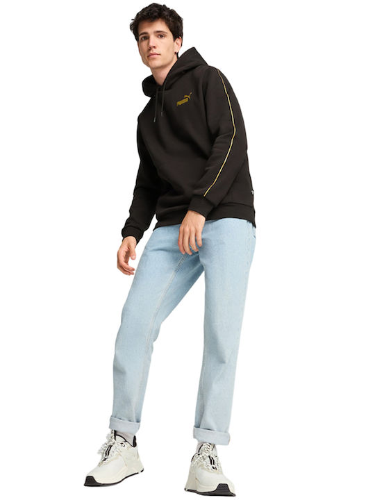 Tape Sweatshirt with Hood Gold