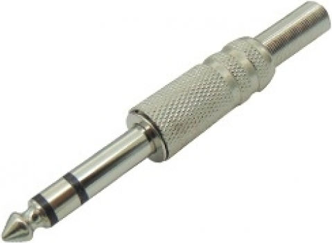 JKG Stecker 6,3mm Klinke Stereo männlich 10Stück Silber (01.096.0032)