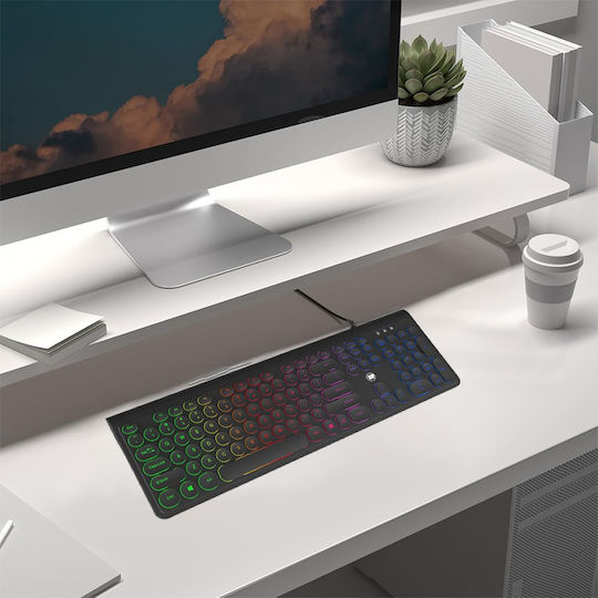 Lamtech LAM113058 Gaming Πληκτρολόγιο με RGB φωτισμό (Αγγλικό US)