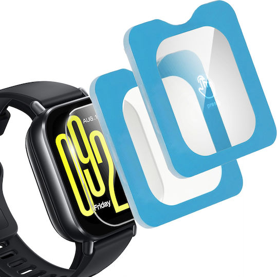 2x Закален стъклен инсталационен рамка Erbord Xiaomi Redmi Watch 5 Active