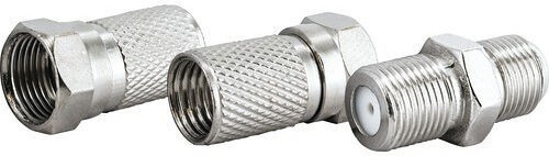 Schwaiger Konverter F-Stecker männlich zu F-Stecker weiblich Silber 1Stück