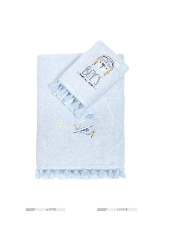 Nima Set of baby towels 2pcs Blue