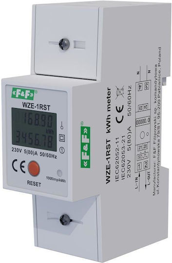 Contor de energie electrică monofazat resetabil Wze-1rst