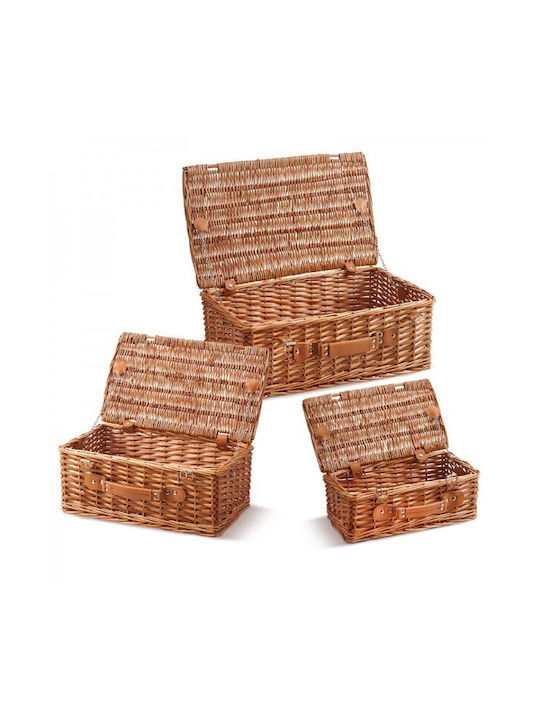 Set of Decorative Baskets Bamboo 3pcs JK Home Decoration