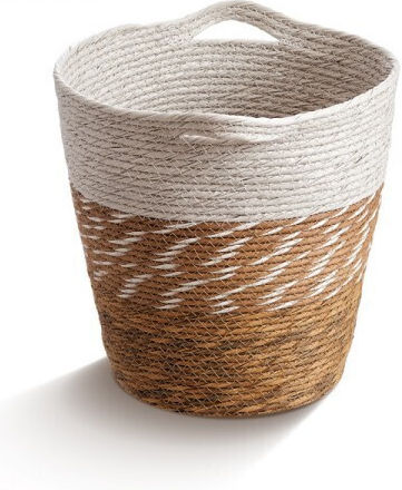 JK Home Decoration Set of Decorative Bamboo Baskets White 3 Pieces