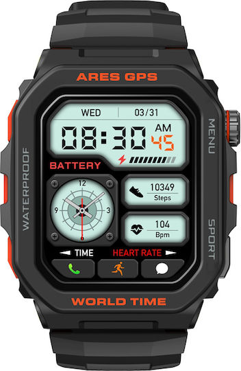 Zeblaze Ares GPS 47mm Smartwatch with Heart Rate Monitor (Black)