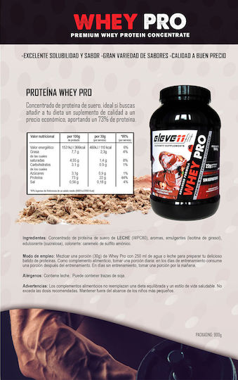 Eleven Fit Whey Pro Proteină Din Zer cu Aromă Ciocolată cu alune 900gr