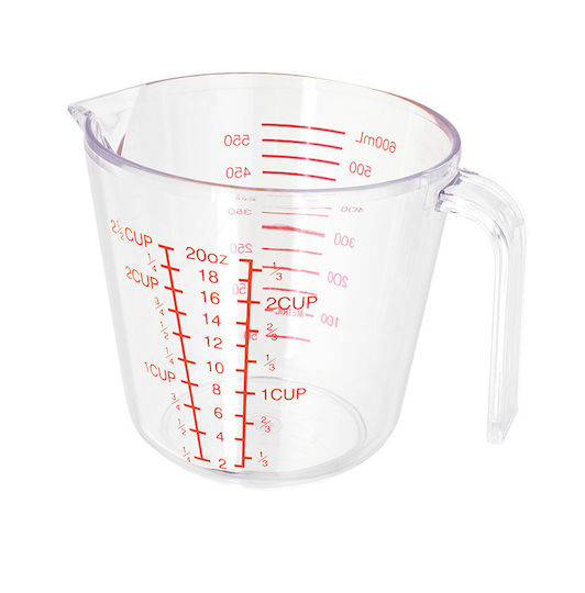 Cana de măsurare din plastic Judge Kitchen 300 ml transparentă roșie