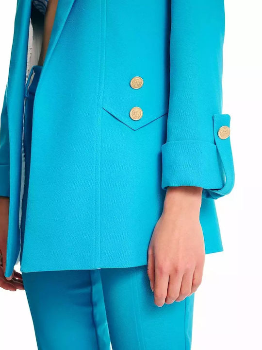 Forel Women's Blazer Cyan