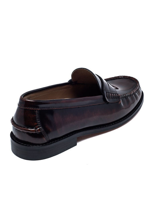 Men's Leather Moccasins Burgundy