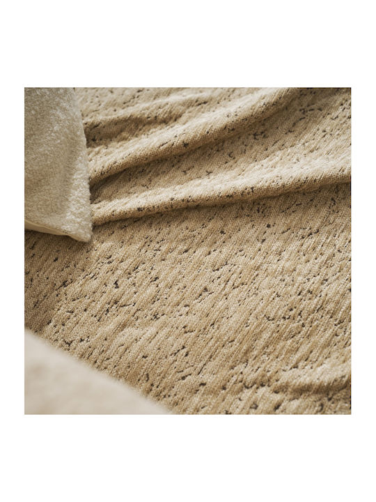 Gofis Home Yrsa Armchair Throw Chenille 180x180cm Gold Grain 141/04