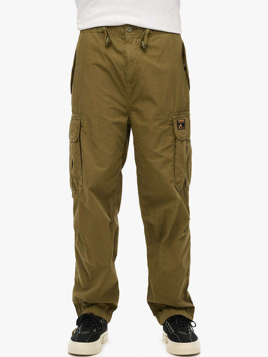 Parachute Pantaloni cu Croială Largă Verde
