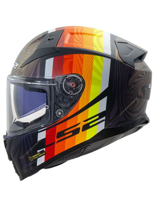 LS2 Vector II FF811 Freedom Mat Black/Chameleon Motorcycle Helmet Full Face ECE 22.06 1500gr with Pinlock and Sunvisor