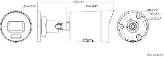 Hikvision DS-2CD2046G2H-IU(eF) IP Überwachungskamera Full HD+ 4MP Wasserdicht mit Zwei-Wege-Kommunikation und Objektiv 2.8mm