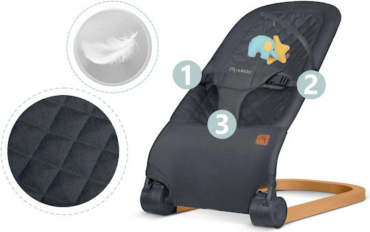 Nukido Manual Relax pentru Bebeluși Charcoal Gray pentru Copil până la 9kg