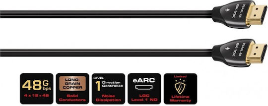 Audioquest Pearl 48 HDMI 2.1 Ultra High Speed 48Gbps 4K 120Hz HDR VRR Cable HDMI Male - HDMI Male 0.6m Black