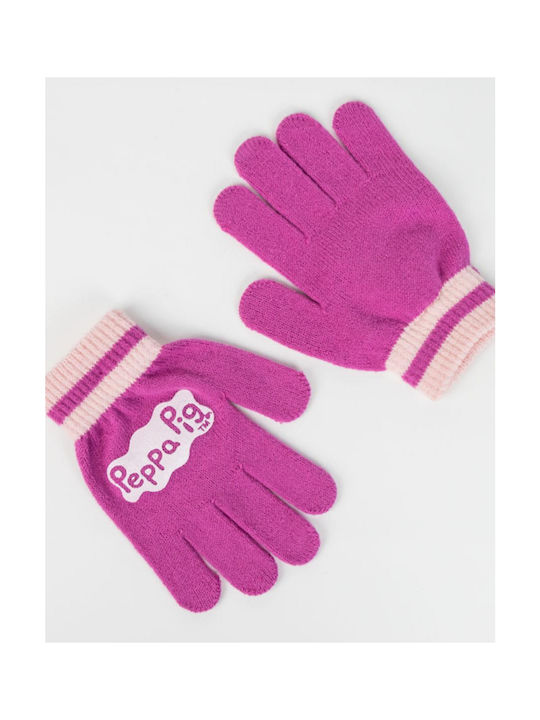 Disney Kids Beanies Set with Gloves Knitted Pink 2pcs