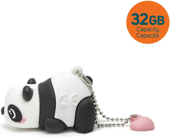 Legami Milano Panda 32GB USB 3.0 Stick Λευκό