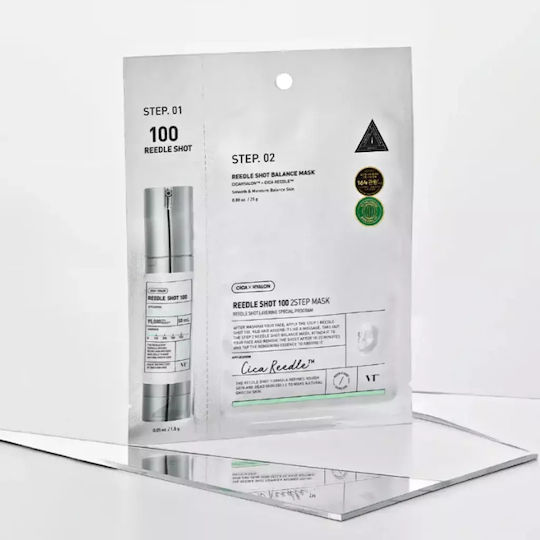 Vt Cosmetics Reedle Shot 100 2-степенна маска за лице за стягане в лист 1.5g+25g
