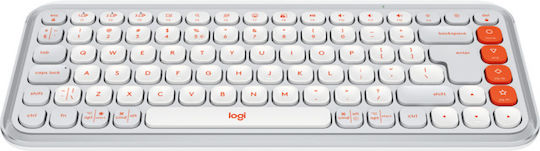 Logitech Pop Icon Wireless Bluetooth Keyboard Only English US White
