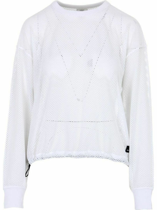 Women's Athletic Blouse Long Sleeve White