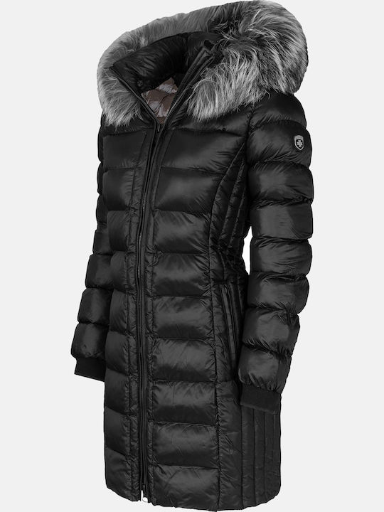 Women's Long Lifestyle Jacket for Winter Black