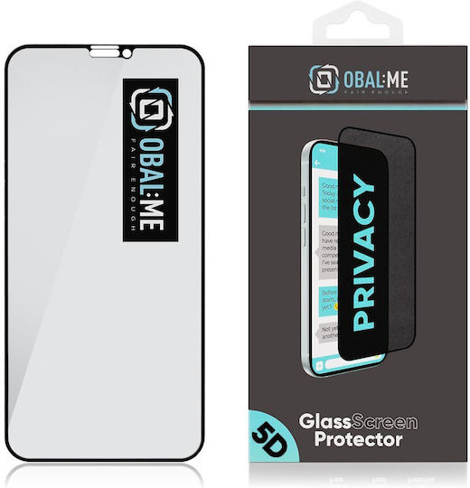 Obal:me Протектор за екран Privacy 5D стъкло за Apple iPhone 11/XR черен