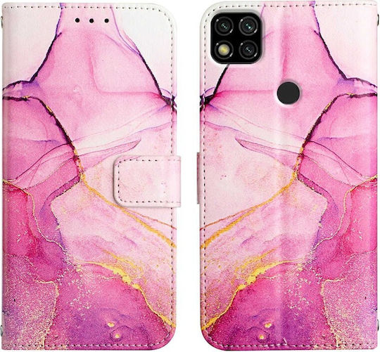 Θήκη Marble Wallet Samsung Galaxy S22 Pink White
