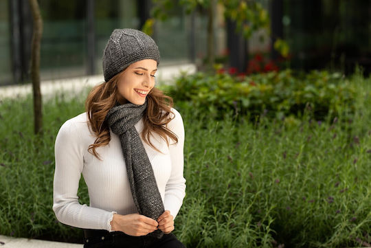Beanie Feminin Fleece - Polar Căciulă Tricotat în culoarea Gri