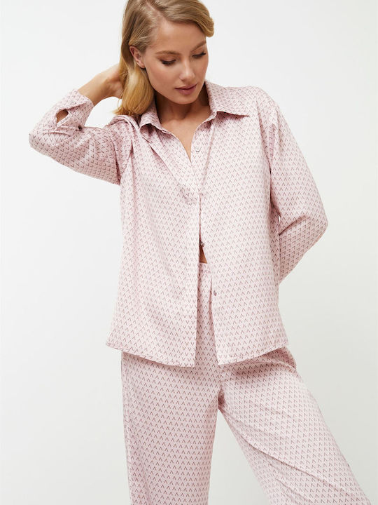 Aruelle Winter Women's Pyjama Set Satin Rose