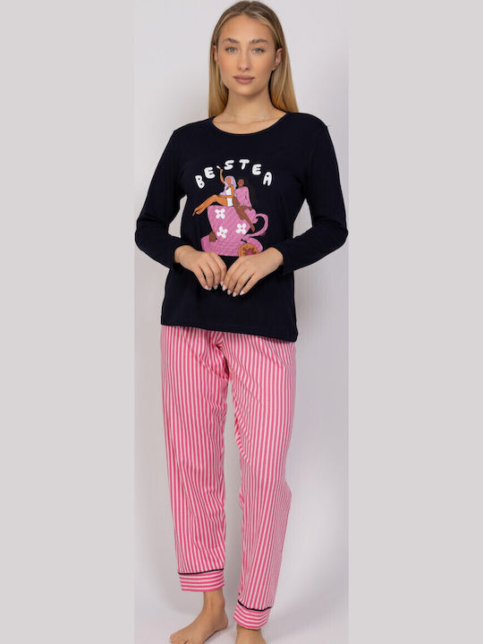 Sexen Winter Women's Pyjama Set Blue