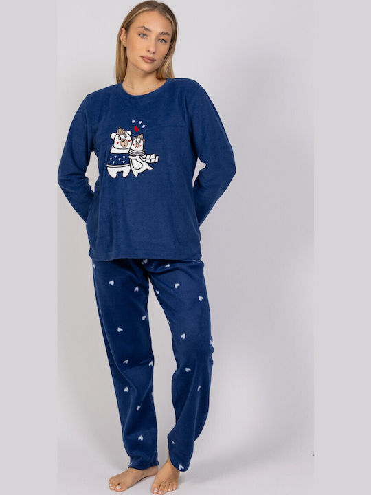 Sexen Winter Women's Pyjama Set Blue