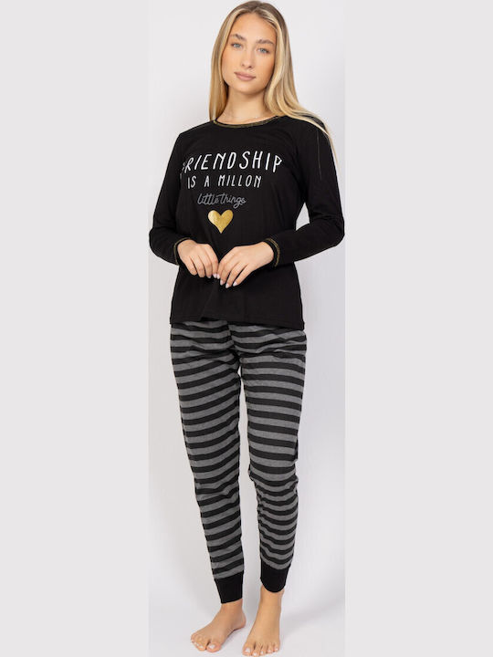 Sexen Winter Women's Pyjama Set Black